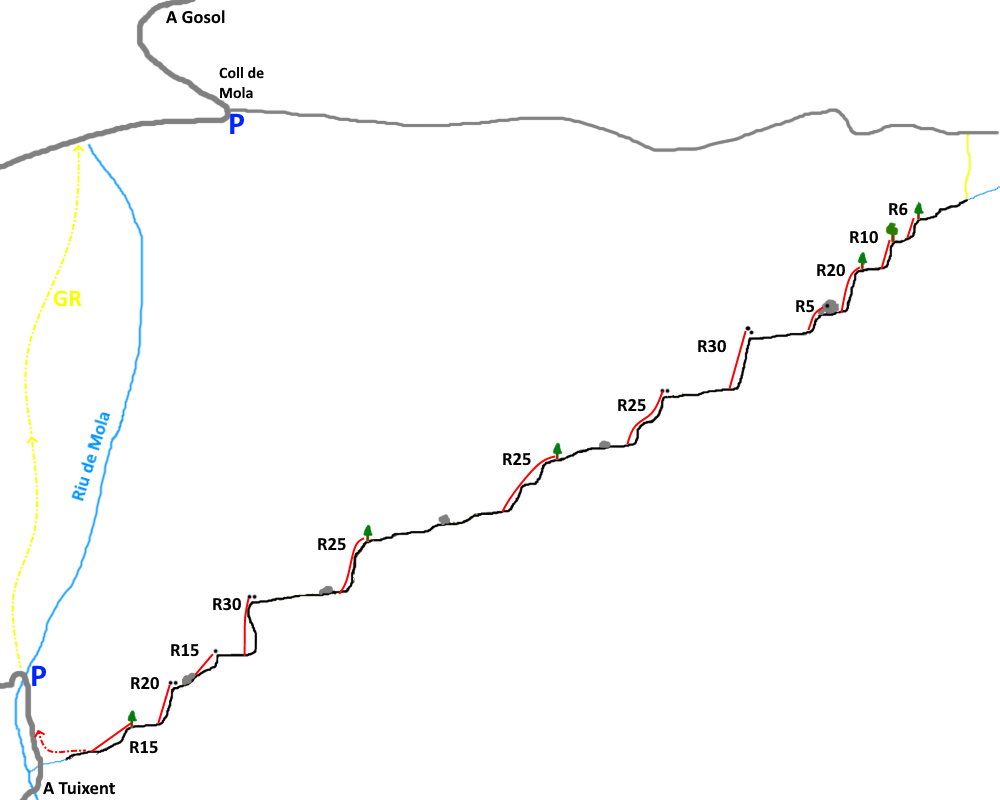Torrent del Clot de Prat Salvatge - topografía 1