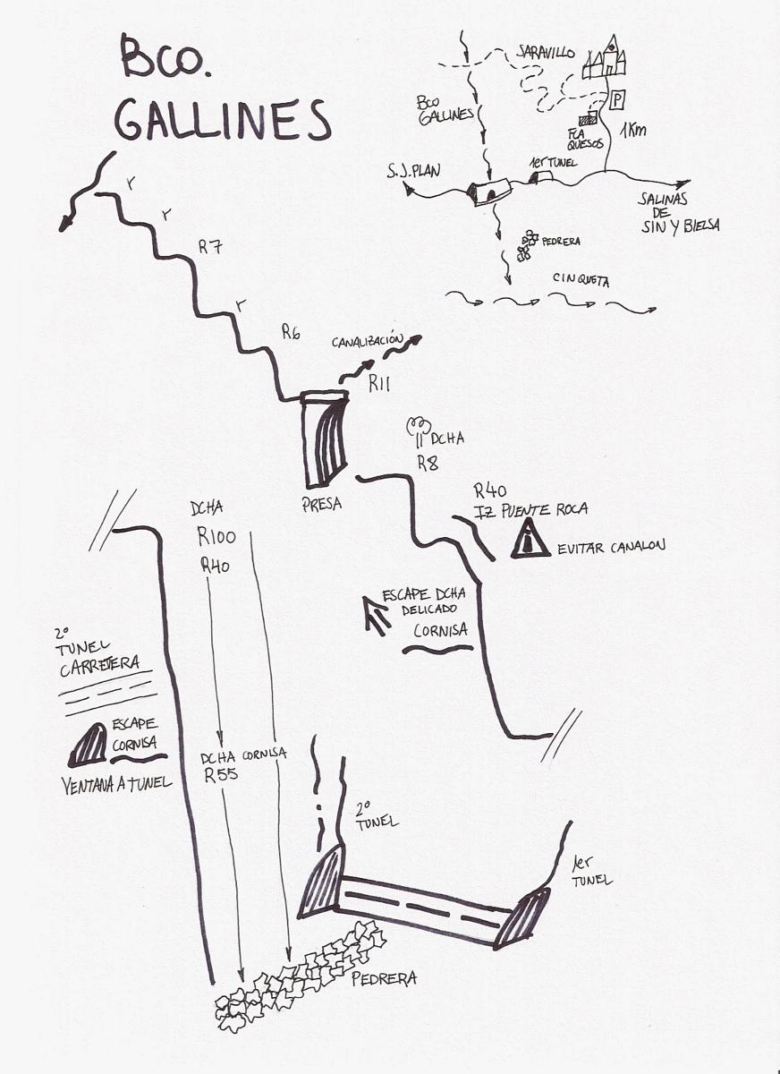 Barranco Gallinés Inf - topografía 1