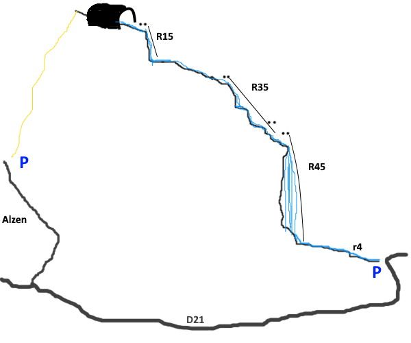 Cascade d Alzen - topografía 1