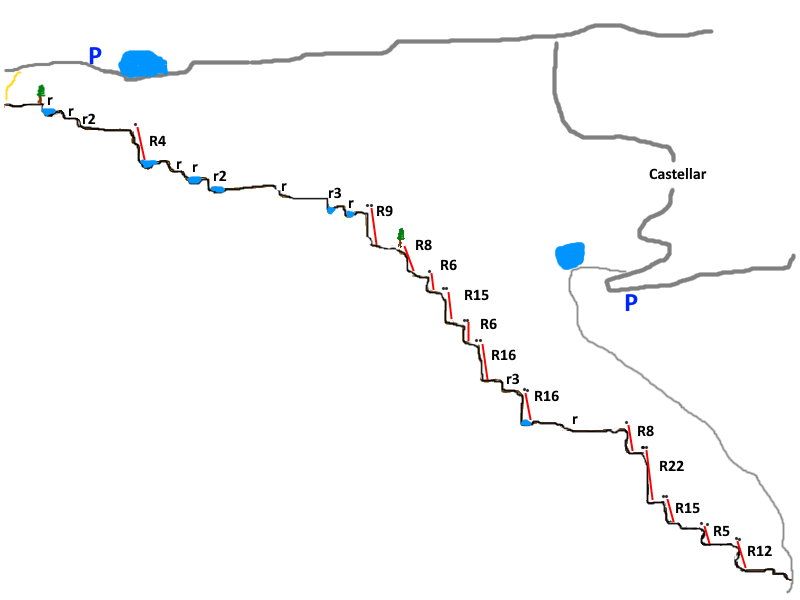 Barranc de Castellar o Rotes - topografía 1