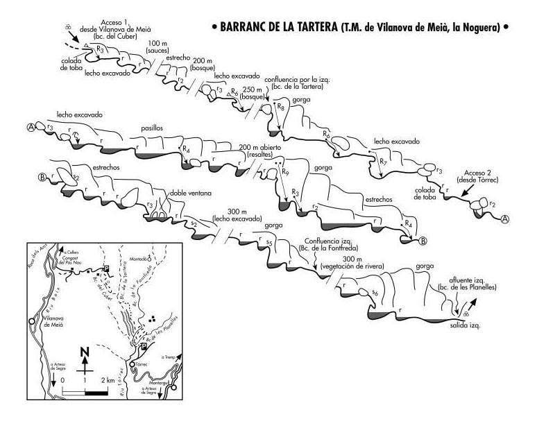 Barranc de la Tartera - topografía 1