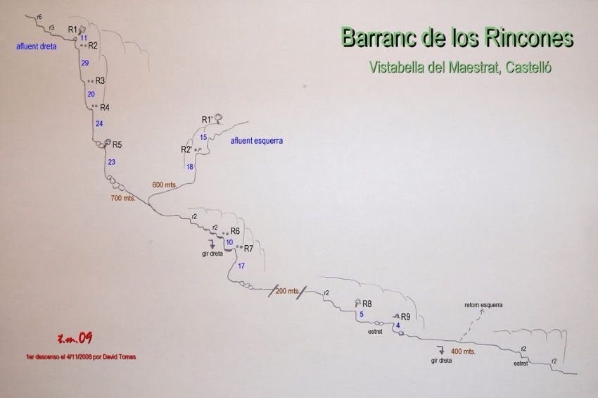 Barranco de Rincones - topografía 1