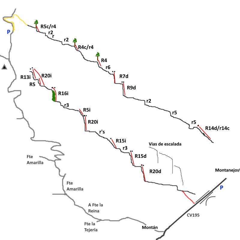 Barranco de la Rosada - topografía 1