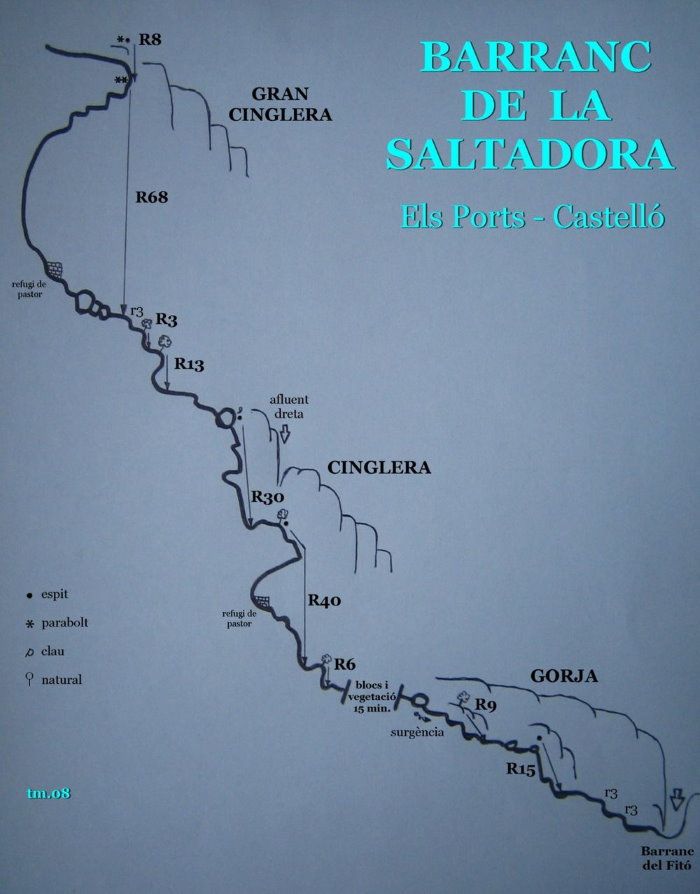 Barranco de la Saltadora - topografía 1