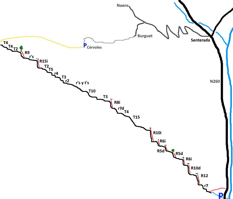 Barranc de la Vinyassa o Cérvoles - topografía 1