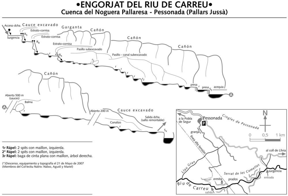 Barranco del Riu de Carreu - topografía 1