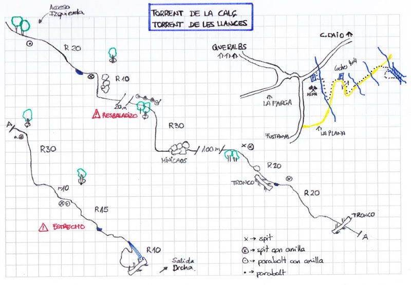 Torrent de la Calç - topografía 1