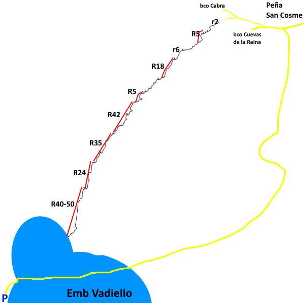 Barranco de la Canaleta - topografía 1