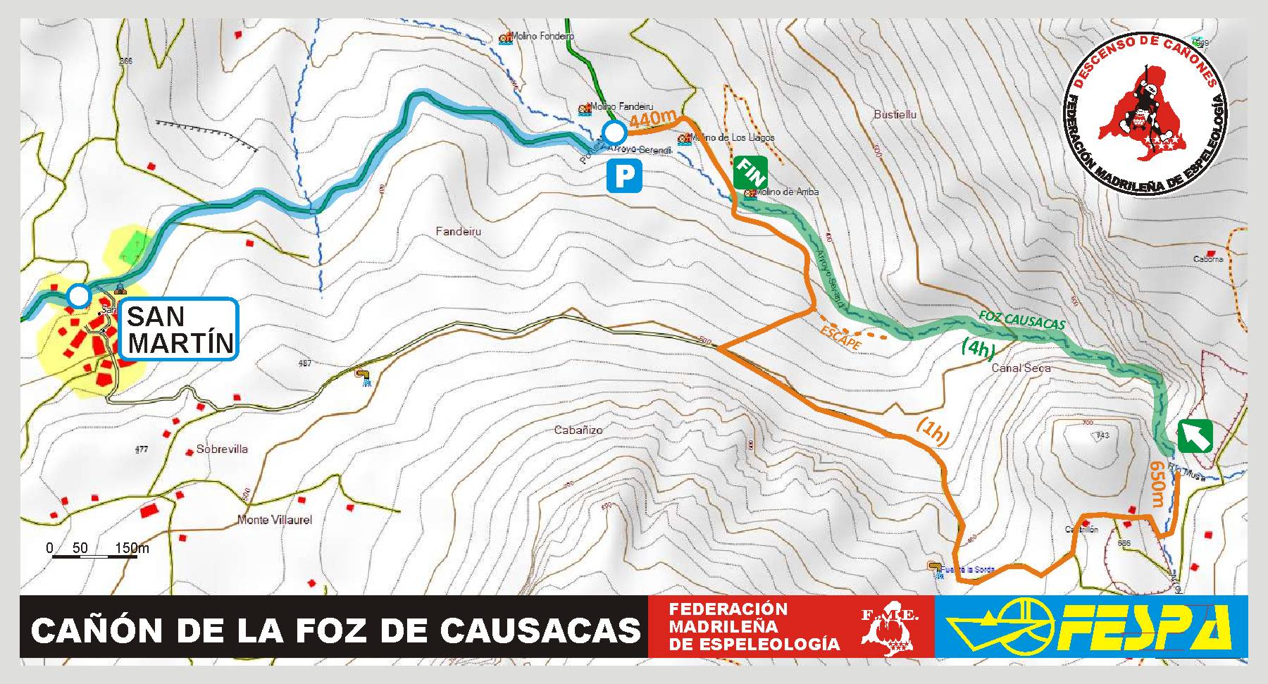 Foz de Causacas o Cuasacas - topografía 1
