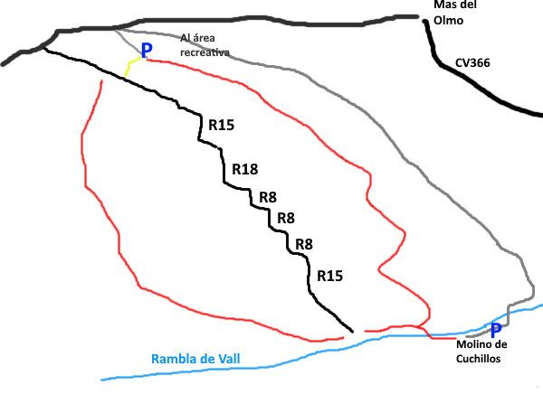 Barranco de las Cañadas - topografía 1