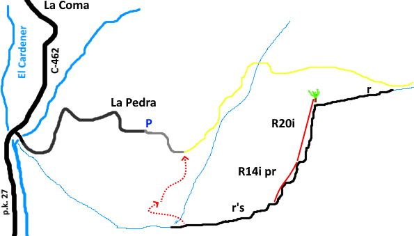 Rasa de les Pegueres o de la Pedra - topografía 1